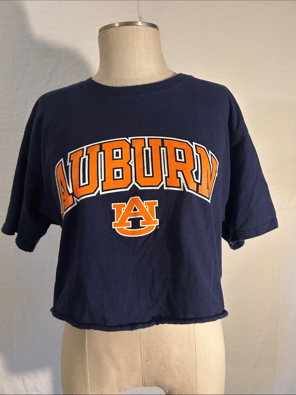Russell Athletic Navy and Orange Auburn Graphic Tee